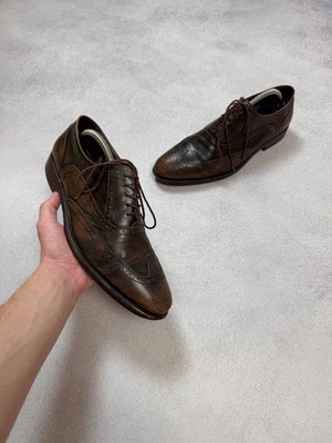 Floris Van Bommel Mens Lace Up Oxford Shoes Brown Leather Size 8US/41.5EU