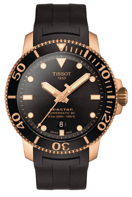 Tissot Seastar 1000 Powermatic 80 Black Dial 43MM Men's Watch T120.407.37.051.01