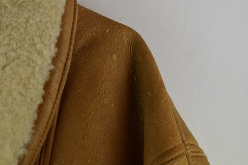 Shearling Original Womans Brown Soft Shearling Button Jacket Size 42 - Picture 5 of 9