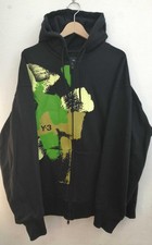 Y-3 Splash Full Zip Parka Mens L Black Cotton Used 73cm