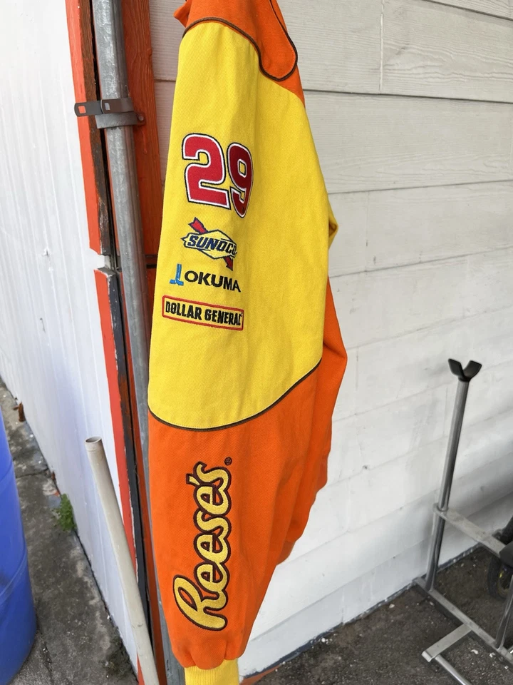 Chaqueta NASCAR Kevin Harvick Reese’s Cup Racing Chase Auténtica Rara 4x Foto 3 de 4