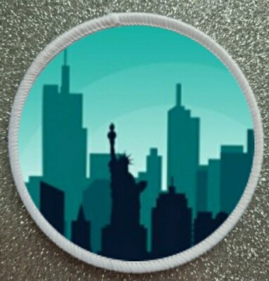 New York Skyline USA NY 3 Zoll Sublimation Aufbügeln oder Aufnähen Patch Abzeichen