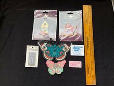Lot of Iron On Appliqu s Butterfly - Birdhouse- Garden Flowers and Sew on Labels