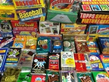GIGANTIC ESTATE FIND OF VINTAGE SPORTSCARDS WITH OLD UNOPENED PACKS LIQUIDATION