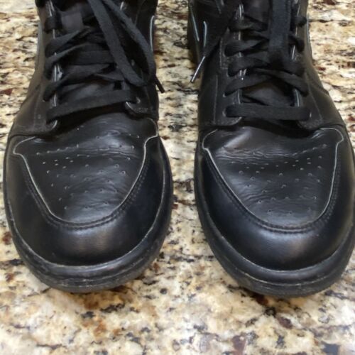 Nike Air Jordan 1 Mid “Triple Black” Shoes Sneakers 554724-021 Mens Size 10.5 - Picture 3 of 14