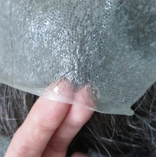 Mens Toupee Human Hair Replacement System Gent Hairpiece 0.02 Ultra Thin Skin