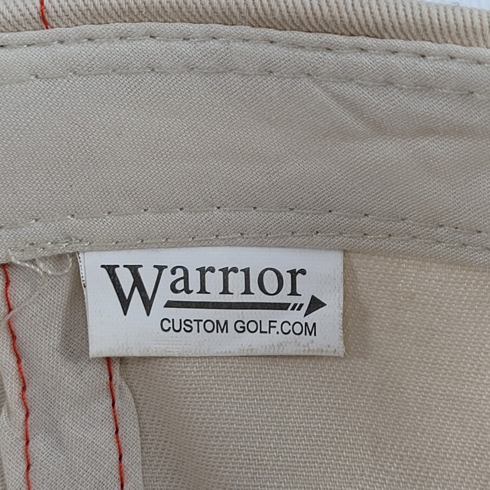 Warrior Custom Golf Adjustable Hat Cap Beige w/ R… - image 8