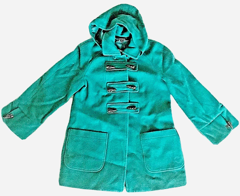 Chadwicks 羊毛臀部 lenght 连帽拖曳外套 绿色 尺寸 2P 全新带标签 — 第 2/4 张图片