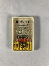 Dentsply Dental Endo 25mm stainless steel K-file 6-file per blister all sizes