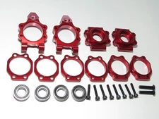 YY-MADMAX HPI KM ROVAN BAJA 1/5 5T 5B REAR ALUMINUM HUBS CARRIERS RED KIT