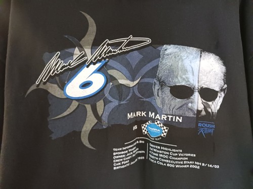 Vtg Mark Martin Nascar T-Shirt All Over Print Logo Viagra Roush Racing Mens XL - Picture 4 of 8