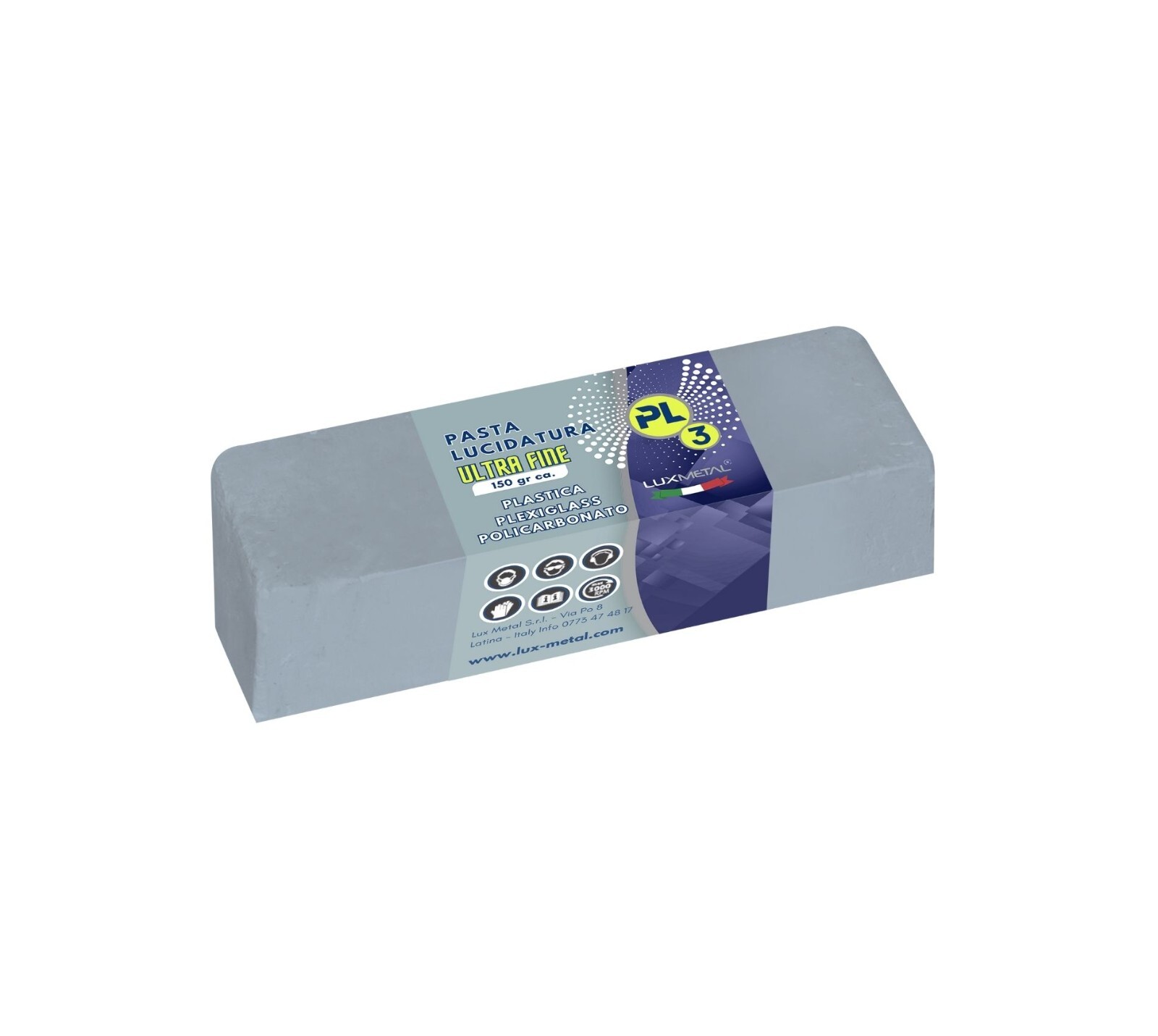 Pasta Lucidante PL3 Ultra Fine 150g per Fari e Plexiglass Professionale