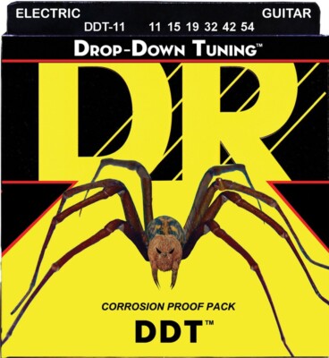 NEW DR Strings Drop Down Tuning 11-54 Heavy Guitar Strings, DDT-11