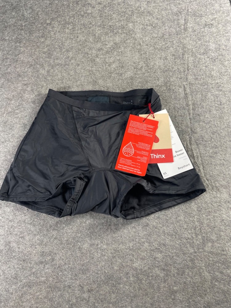 NWT Thinx Women's XS Black Culotte Boxer Boyshorts Period Underwear  