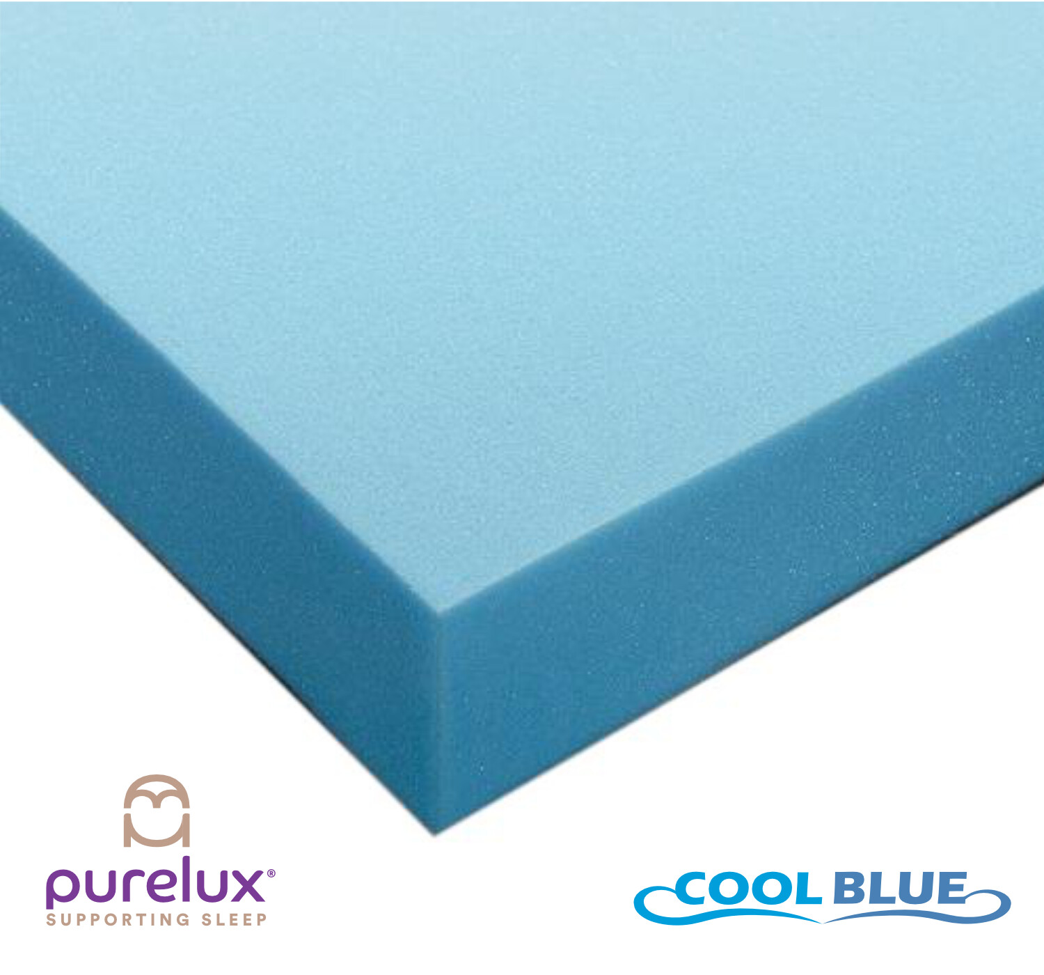 LUXURY COOL BLUE FOAM TOPPER NO COVER Perfect for Single , Double and