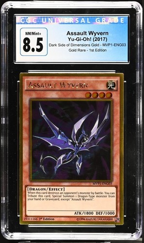 Yu-Gi-Oh! Assault Wyvern 2017 MVP1-ENG03 Gold Rare 1st Edition CGC 8.5 - Picture 2 of 3