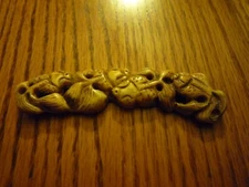 Chinese Gift Hand Carved Betta Fish Design Art Object Decoration Amulet Charm