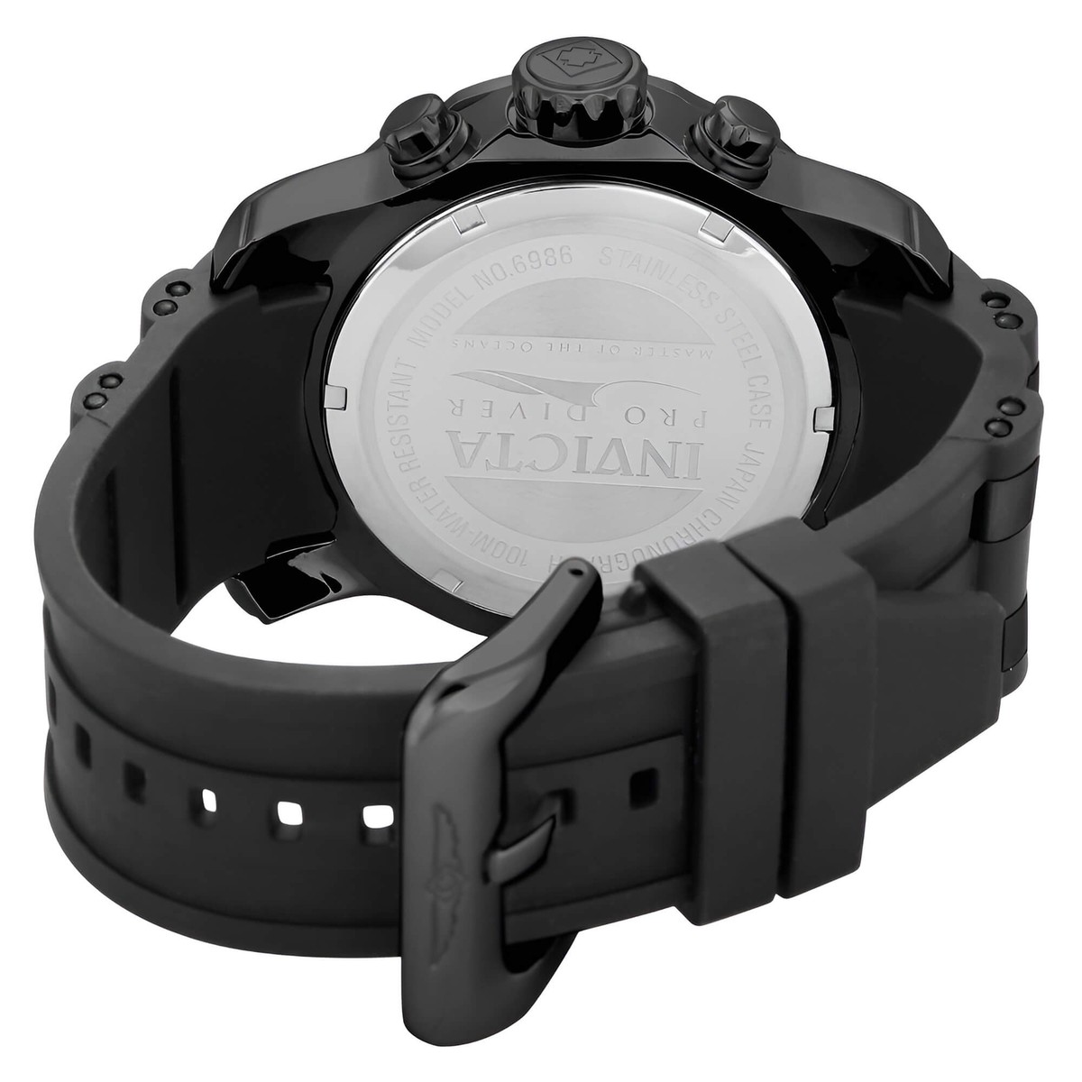Invicta Men's Watch Pro Diver Scuba Chronograph Black Dial Strap