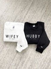 Wedding Couples Custom Embroidered Sweatshirt