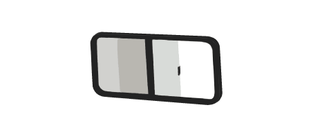 Universal Non-Contoured Horizontal Sliding Window 21-1/4" x 16-3/4" with 2-1/ - Picture 2 of 2