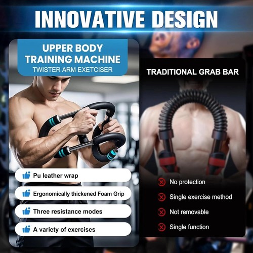 DERACY Twister Ejercitador de Brazo y Fortalecedor de Antebrazo con Resistencia Ajustable - Imagen 4 de 7