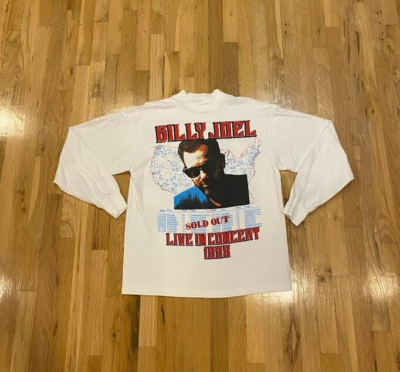 Vintage 90s Billy Joel 1998 Solo Tour Concert Long Sleeve T-Shirt 