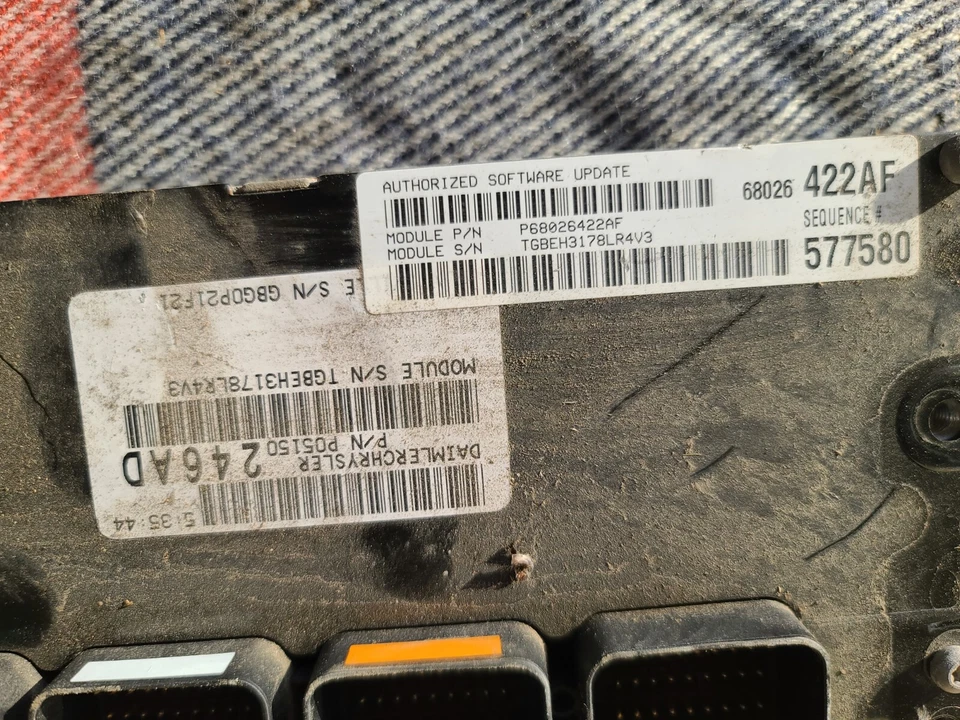 ✅Módulo de control informático del motor Dodge Charger 2008 2009 2010 P68026422AF Foto 2 de 4