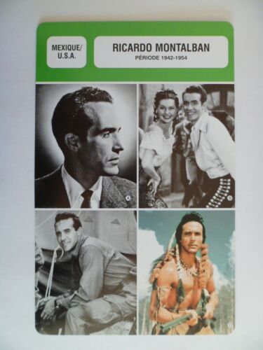 CARTE FICHE CINEMA  RICARDO MONTALBAN PERIODE 1942-1954 - Photo 1/2