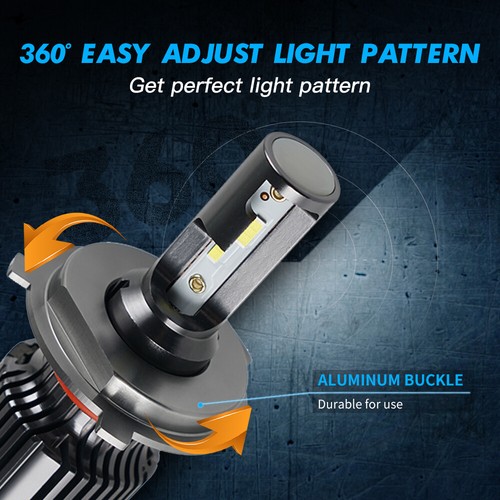 H4 LED Headlight Globes 50W 6000LM White Fits Toyota Kluger GSU40R GSU45R 07-10 - Picture 8 of 9