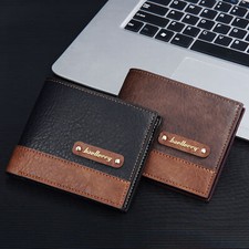 Men's Bifold Leather Credit ID Card Holder Wallet Billfold Purse Clutch Billfold