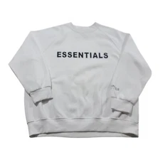 Fear Of God Essentials Crew Neck Fleece Sweatshirt Adult Sz XL White