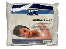 LDC Lux Decor Collection Mattress Pad White fitted Quilted Twin XL