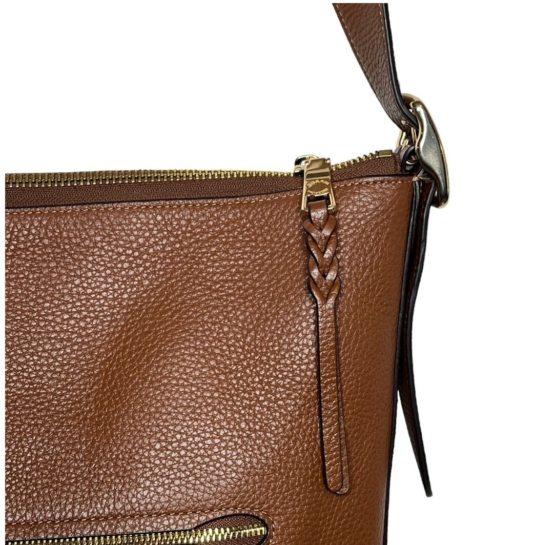 Coach Val Duffle With Refined Pebble Leather In BROWN… Gem