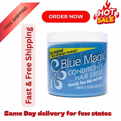 Blue Magic nourishing Hair Dress Anti-Breakage Formula Daily Conditioner, 12 OZ.