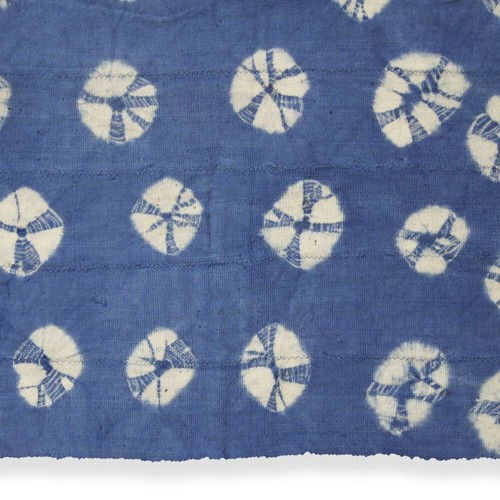 DAMEN WICKELROCK MOSSI INDIGO HANDGEFÄRBT BAUMWOLLE BURKINA FASO W. AFRIKA 20. JAHRHUNDERT - Bild 3 von 5
