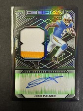 2021 Panini Obsidian 3 Brk Patch Auto Green 45/50 Josh Palmer RC RPA #227