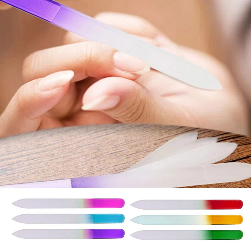 5PCS Glass Nail File tough Manicure Crystal Buffer Care Tools Polish Pedicure⊙ - Image 4 of 4