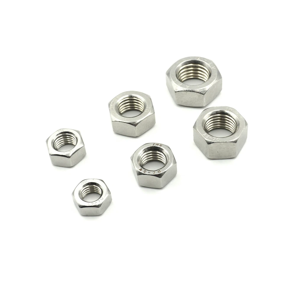 Sechskant-Muttern DIN 934 Edelstahl Rostfrei A2 V2A/A4 M1,6- M3 M4 M5 M6 Bis M24 - Bild 3 von 3