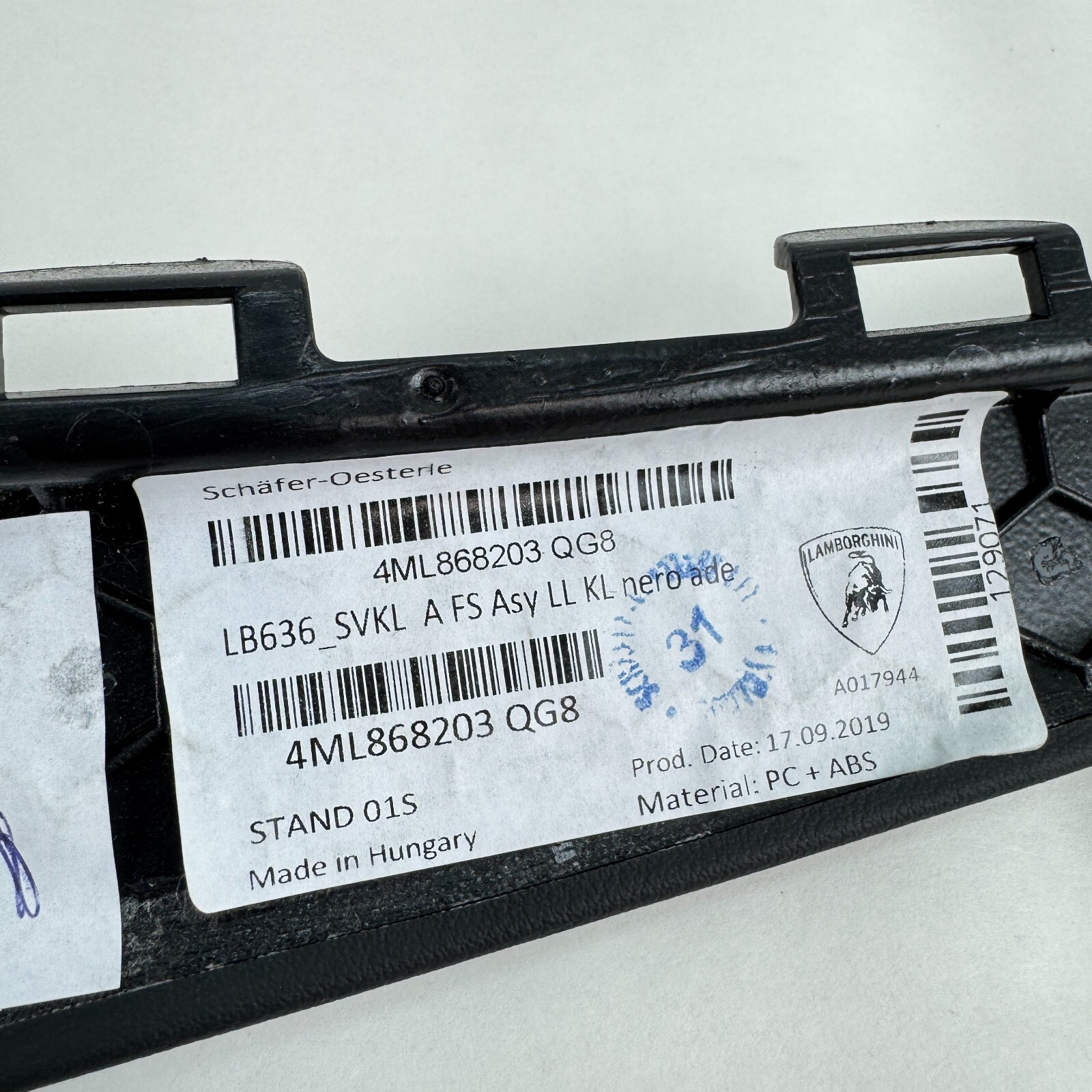 2018-24 Lamborghini Urus Front Left Driver Side A Pillar Cover Trim 4ML868203QG8