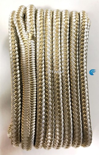 (8) Gold/White Double Braided 1/2" x 15' HQ Boat Marine DOCK LINES Mooring Ropes - 第 12/12 張圖片