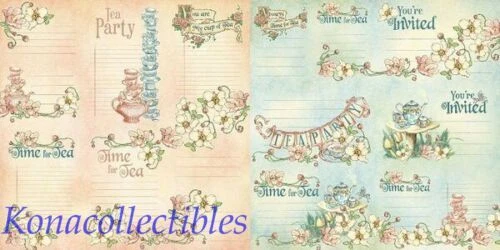Графические 45 карт Alice's Tea Party Journaling Ephemera Mad Hatter, White Rabbit - Изображение 3 из 4