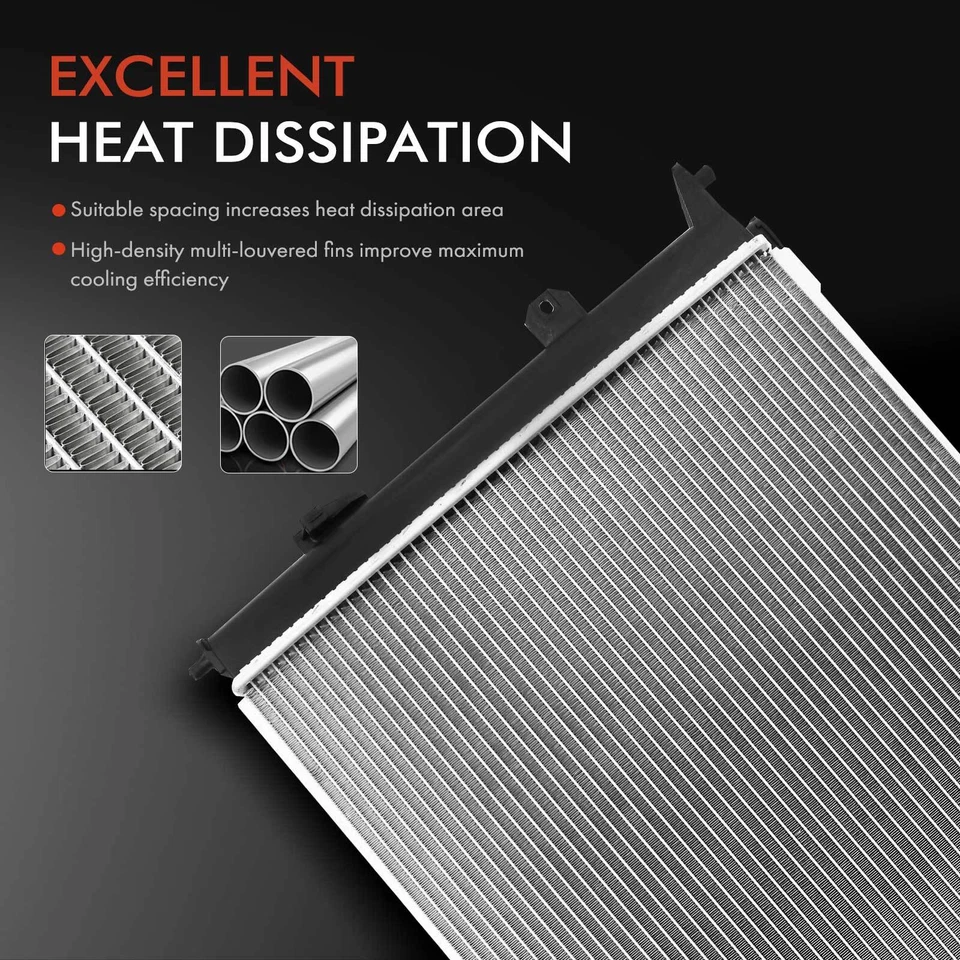 Radiador con enfriador de aceite para Hyundai Genesis 2009 2010 V6 3,8 L transmisión automática. Foto 3 de 4