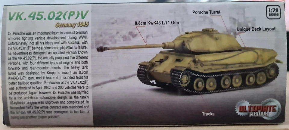 Panzerfahrzeug VK 45.02 (P) V (GER) von Ultimate Armor - Maßstab 1:72 - Bild 3 von 4