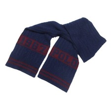 Polo Ralph Lauren Navy/Red POLO 1967 Graphic Chunky Knit Wool Blend Scarf