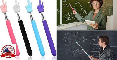 Puntero telescópico para profesores, 4 unidades, minipuntero extensible de mano.