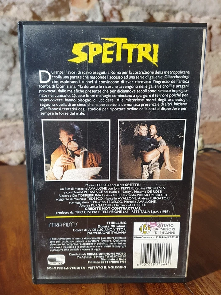 VHS SPETTRI (Creazioni Home Video 87/88) Italian horror Avallone Pleasence - Immagine 2 di 4