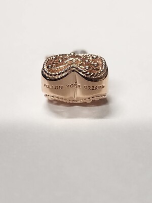 PANDORA OPENWORK HEART & TWO FEATHERS DREAMCATCHER CHARM