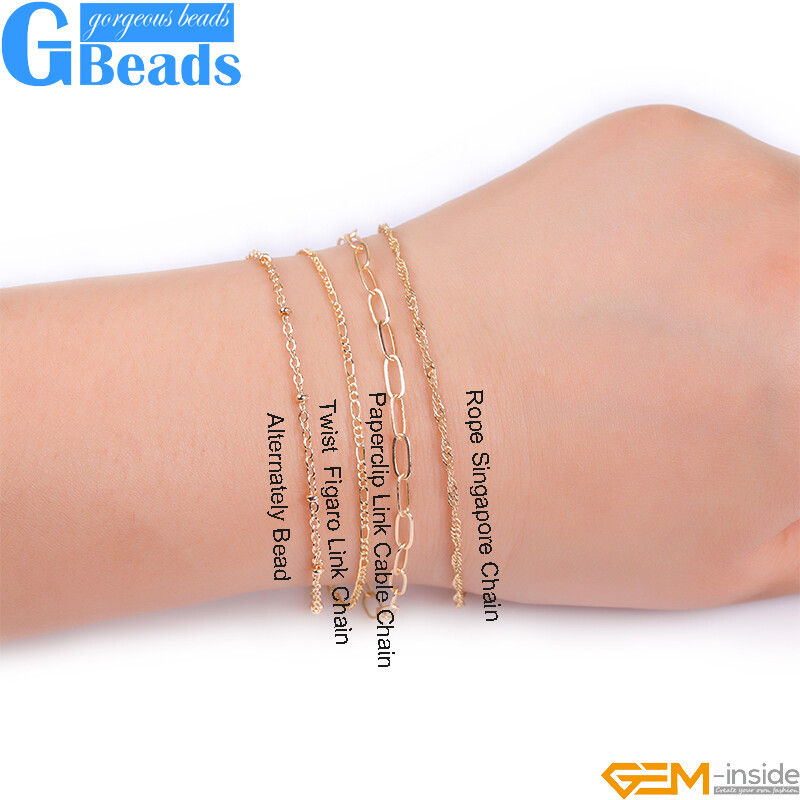 14K Gold Filled 39.3 Inch Bead Chain Necklace for Jewelry Making - Unisex-image