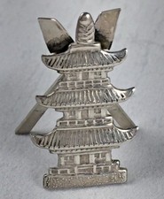 Vintage Japanese 950 Sterling Traditional House Place Card Holder
