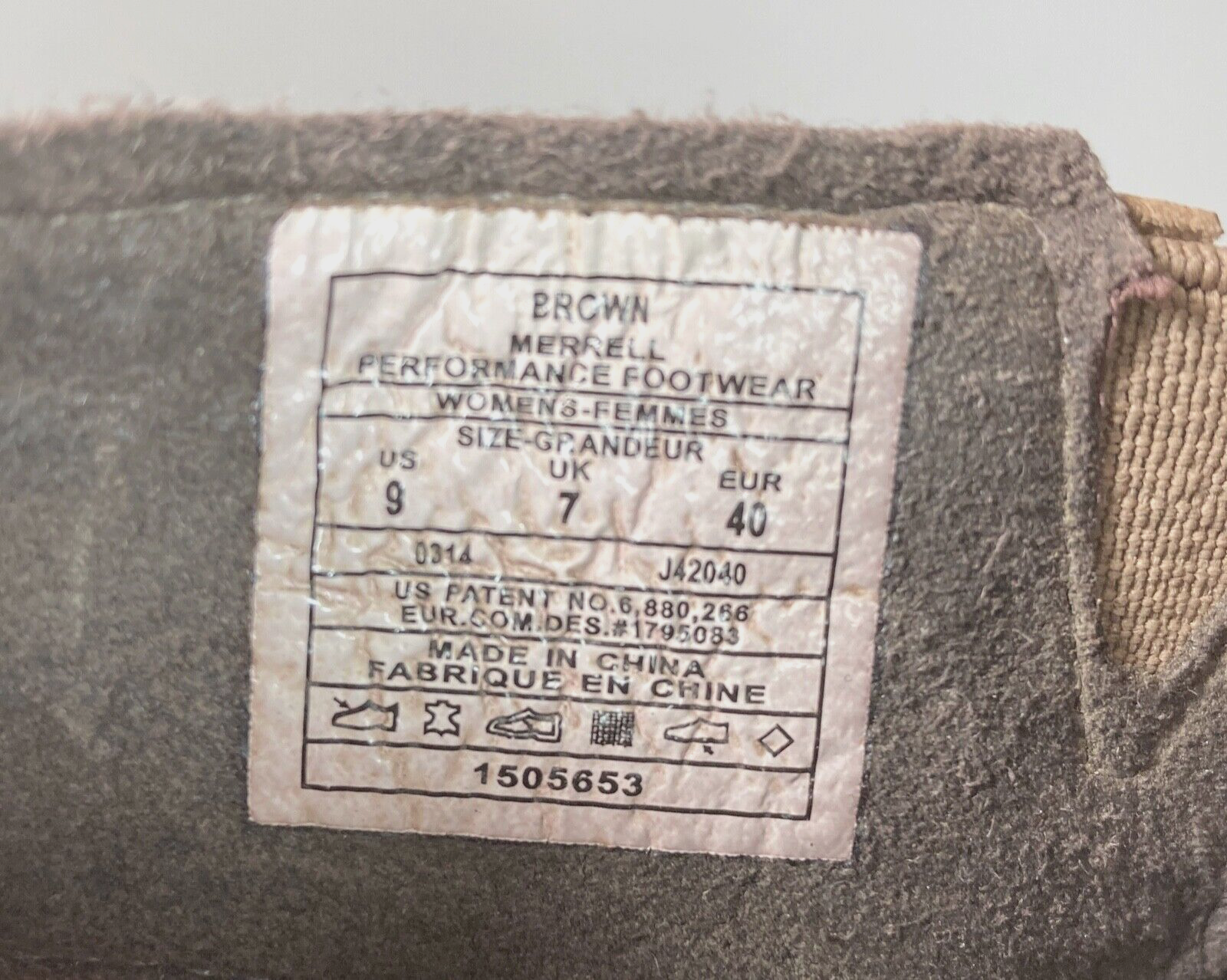 Sandali in pelle marrone Merrell cinturino slip on slide piatti donna 9